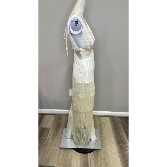 Michael Costello White Fringe Midi Dress - Picture 7 of 10